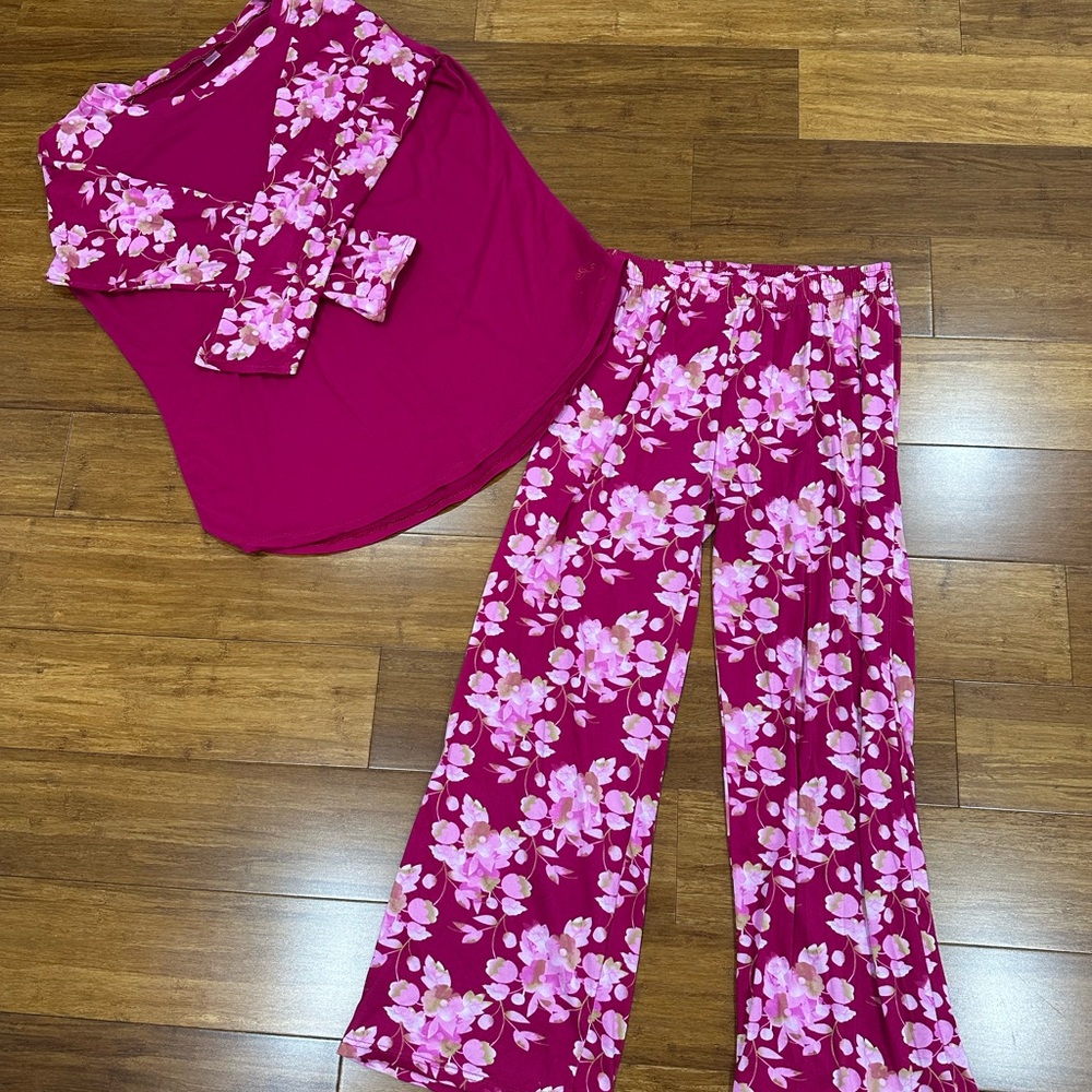Floral Pink Pajama Set